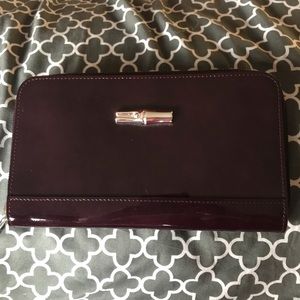 Longchamp Patent Zipper Wallet